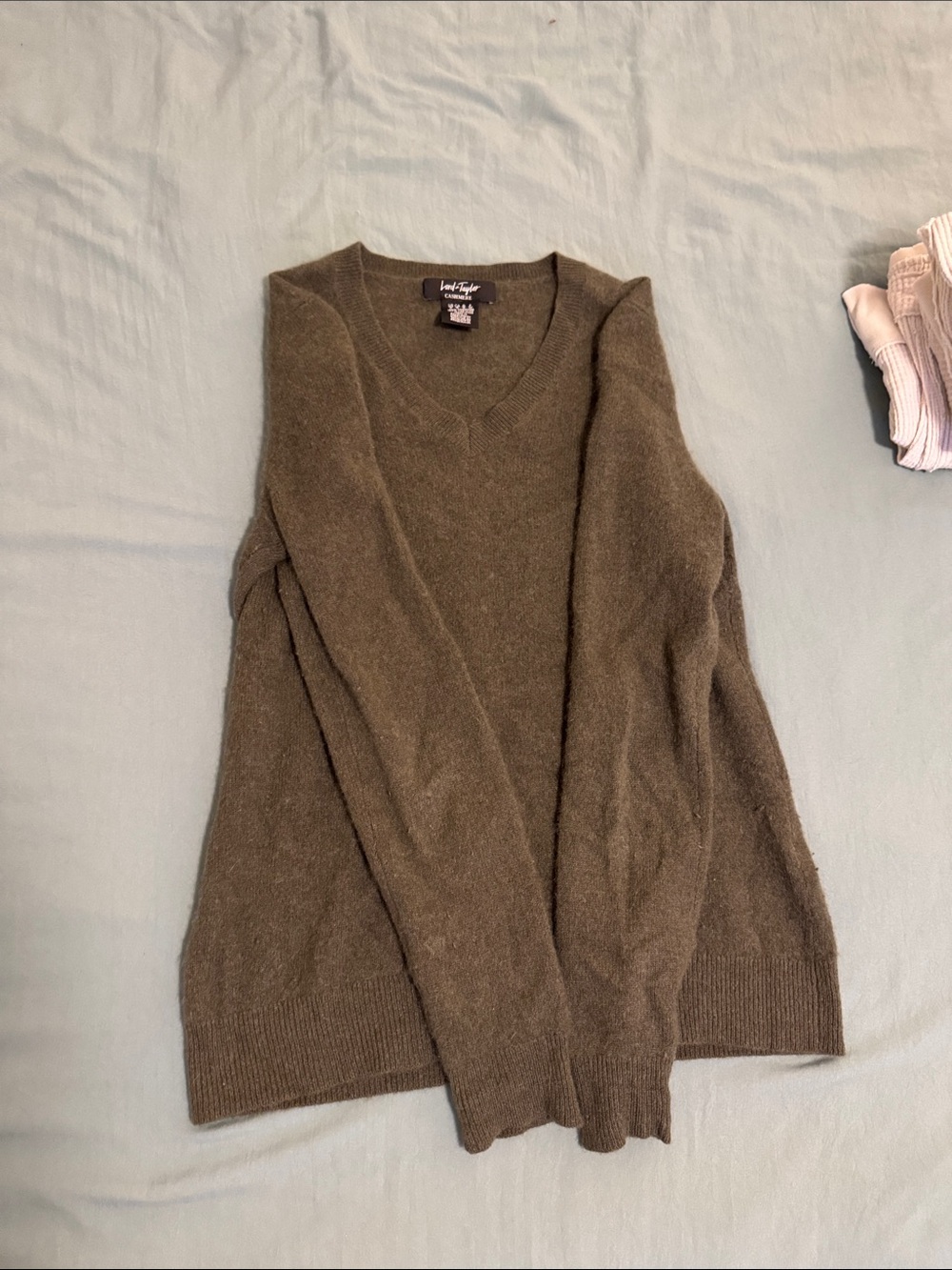 Vintage Brown V-Neck Sweater